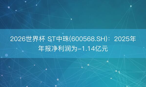2026世界杯 ST中珠(600568.SH)：2025年年报净利润为-1.14亿元
